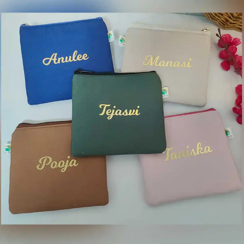 Personalised Bridesmaids Printed Makeup Pouch
